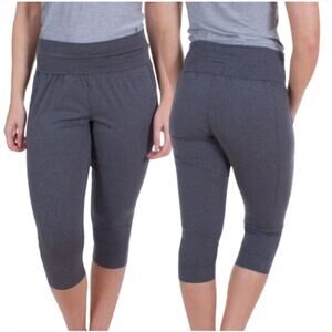 Patagonia Fold Over Waist Capri Jogger Pant Heathered Gray Size S Athleisure